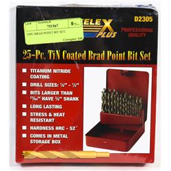 25PC BRAD POINT BIT SET.