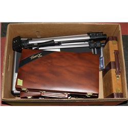 BOX WITH TRI-POD, RUMMY AND MORE