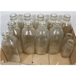 LARGE VINTAGE MILK BOTTLE COLLECTION