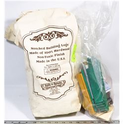 VINTAGE AMERICAN FRONTIER LOGS GAME 100% HARDWOOD