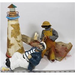 3 MARITIME THEME FIGURINES