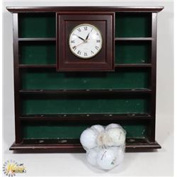 COLLECTIBLE GOLF BALL DISPLAY CLOCK