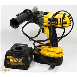 DEWALT 18 VOLT DRILL, BATTERY, AND CHARGER