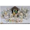 FLAT OF 16 PRECIOUS MOMENT PORCELAIN STATUES