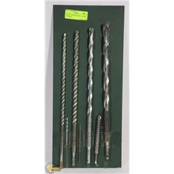 LOT OF 7 CONCRETE BITS  (4 LARGE & 3 SMALL).