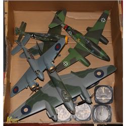 LOT OF 4 WWII MODEL AIRPLANES MAYBE MISSING PIECES