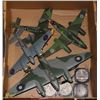 LOT OF 4 WWII MODEL AIRPLANES MAYBE MISSING PIECES