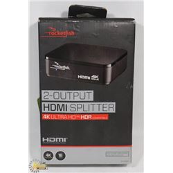 ROCKETFISH 4K ULTRA HD 2 OUT HDMI SPLITTER