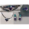 Image 1 : Custom Tanzanite Earring & Pendant Set (back up bidder, optional)