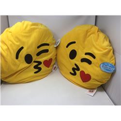 Lot of Plush Emoji Pillows (2ct)