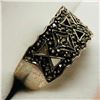 Image 1 : Silver Marcasite Ring (~weight 5.6g), Suggested Retail Value $100