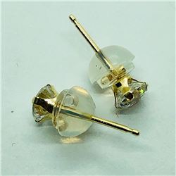 14K Yellow Gold Cubic Zirconia Earrings, Suggested Retail Value $120