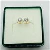 Image 3 : 14K Yellow Gold Cubic Zirconia Earrings, Suggested Retail Value $120