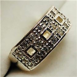 Silver Cubic Zirconia Ring (~weight 5.8g), Suggested Retail Value $140