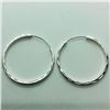 Image 2 : Silver Hoop Earrings (~weight 2.8g), Suggested Retail Value $100