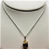 Image 2 : Silver Diamond Box Shaped Necklace, Suggested Retail Value $65