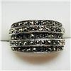 Image 2 : Silver Marcasite Antique Design Heart Shaped Ring, Suggested Retail Value $120