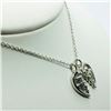 Image 3 : Silver Diamond "Best Friends" Necklace, Suggested Retail Value $75