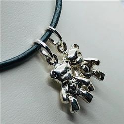 Silver Teddy Bear Shaped Pendant, Suggested Retail Value $60