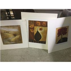 Lot of matted Art work (approx 24 x 32 inch)
