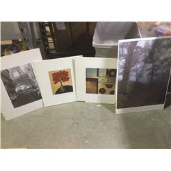 Lot of Matte Art Prints (Approx 24 x 24 - 27 x 19 inch)