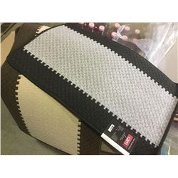 Lot of Cam Living Graphic Cut Loop Mat (20inch x 32inch) Black and Brown Mats (1 each)
