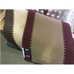 Lot of Cam Living Graphic Cut Loop Mat (20inch x 32inch) Cranberry and Brown Mats (1 each)