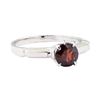 Image 1 : 0.80 ctw Garnet Solitaire Ring - 10KT White Gold