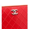 Image 3 : Chanel Red Leather Stitched Long Wallet