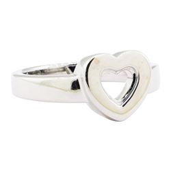 Heart Motif Ring - 18KT White Gold