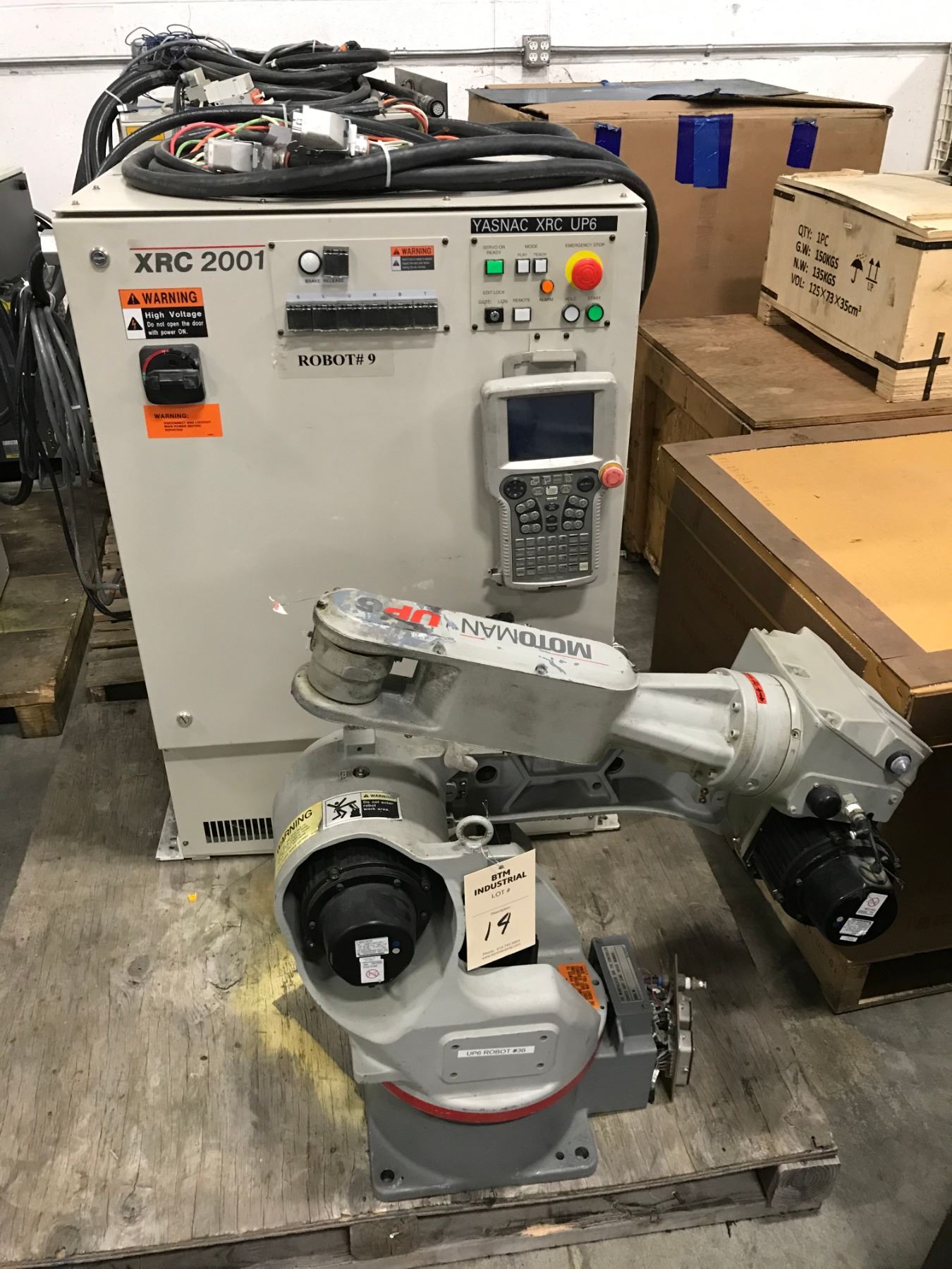 Xrc Robotics 2000 Motoman UP6 Robot w/ XRC 2001 Control