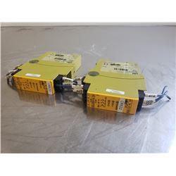 (2) PILZ PNOZ e1p 24VDC 2n/o SAFETY RELAY