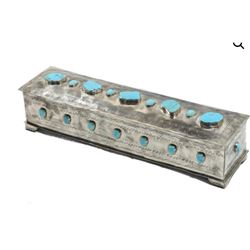 Turquoise and Silver Box with Jewelry  Sponsored by: J Alexander & Caswell Trading