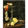 Image 1 : Anton Zilzer Hungarian Still Life Oil on Canvas