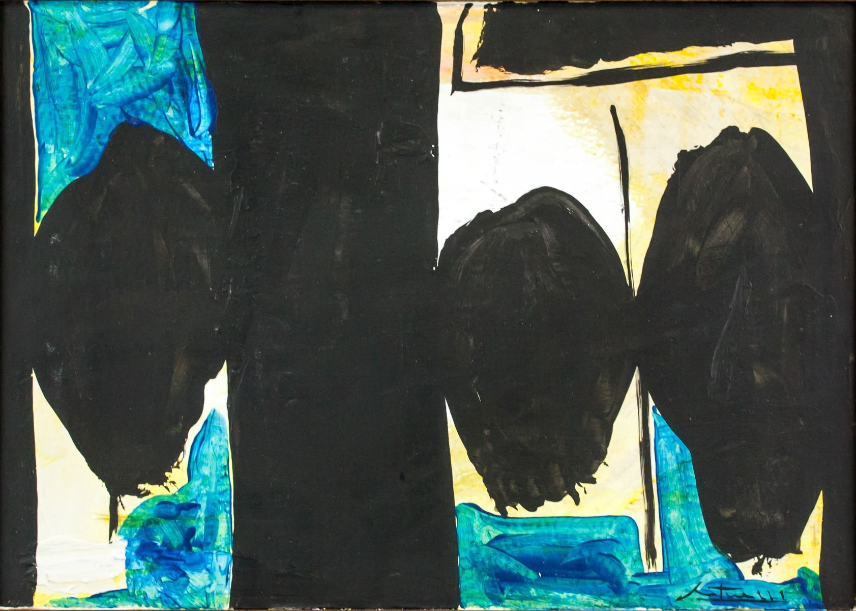 Robert Motherwell American Abstract Oil On Canvas