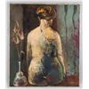 Image 2 : Italian Modernist Oil on Canvas Signed Illegibly