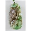 Image 2 : Chinese Green Hardstone Carved Toad Toggle