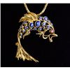 Image 1 : Italian Uno Aerre 18k Fish Pendant w/ Chain