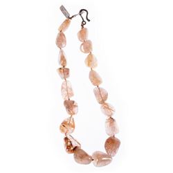 Rebecca Collins rutilated quartz and silver necklace
