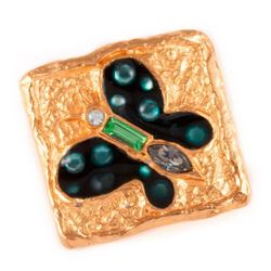 Christian LaCroix Bijoux gold tone butterfly brooch