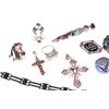 Image 2 : Collection of stone-set, enamel and silver jewelry