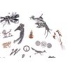 Image 3 : Collection of silver and metal jewelry and objects