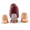Image 1 : Group of three vintage thimbles