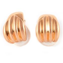 Pair of 14k gold clip earrings