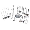Image 1 : Collection of 21 sterling & silver serving implements