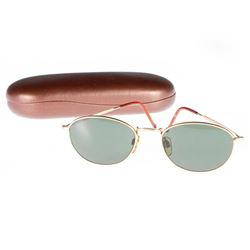 Pair of Giorgio Armani Goldtone Sunglasses