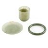 Image 1 : Jade bangle bracelet with nephrite cup & saucer