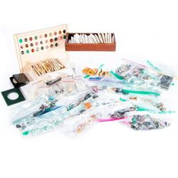 Collection of unmounted stones and materials