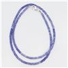 Image 1 : Silver Tanzanite(32ct) 16 Inch With Lobster Claw Necklace (~weight 6.97g), Insurance Value $2266