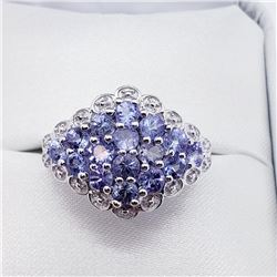 Silver Tanzanite(1.5ct) Ring (~Size 7) (~weight 4g), Suggested Retail Value $600